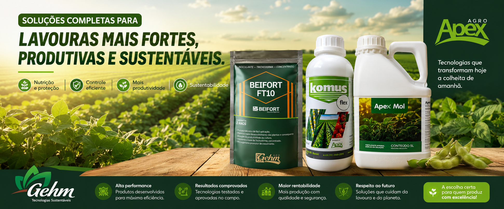 Gehm Tecnologias Sustentáveis - Soluções completas para lavouras mais fortes, produtivas e sustentáveis