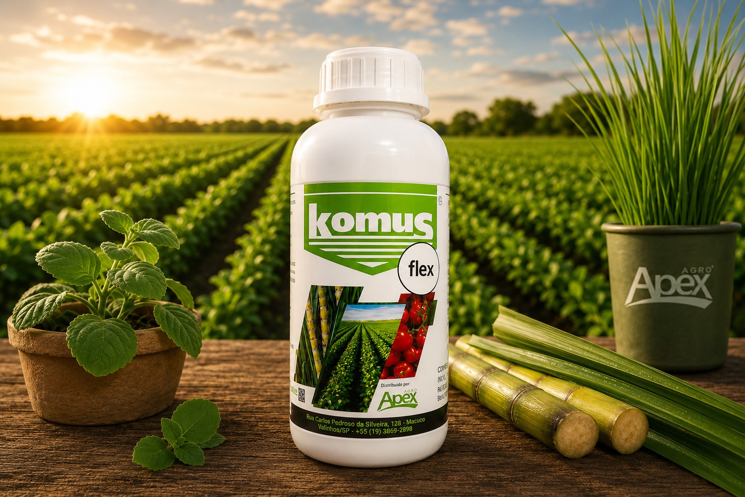 Komus Flex - adjuvante de alta performance Apex Agro
